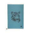 Tapis Gypsy Tigre bleu canard