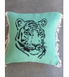 Coussin Gypsy Tigre vert Lagon