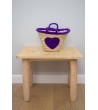 Petit panier coeur violet