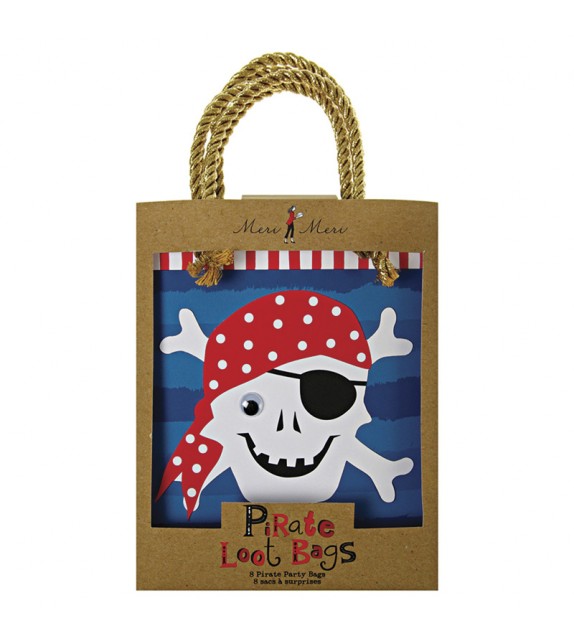 Sacs cadeaux Pirate - Lot de 8