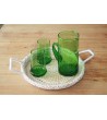 Verres soufflés Tourmaline vert taille L - Set de 6