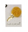 Barrette pompon laine - Moutarde