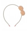 Serre-tête Pompons laine - Rose
