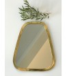 Miroir en maillechort forme Cosy Or large