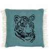 Coussin Gypsy Tigre Bleu canard