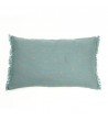 Housse de coussin à franges 35x45 cm bleu flèches